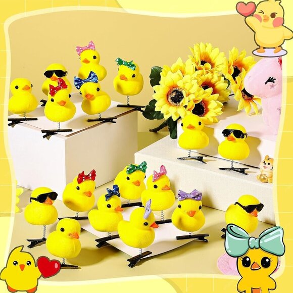 30 Pcs Yellow Duck Hair Clips Cartoon Animal Hairpins Gift for Women main image 6